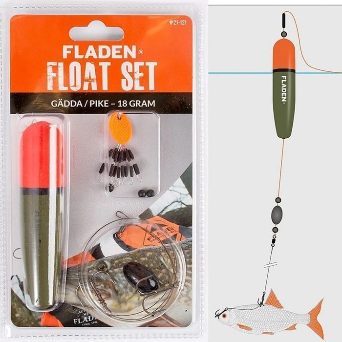 Комплект оснастки Fladen для ловли щуки Pike Float-set 18g (21-121)
