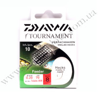 Гачки с повідцем Daiwa Tournament Feeder Hook #8 70cm 0.20mm 10pcs (14464-008)