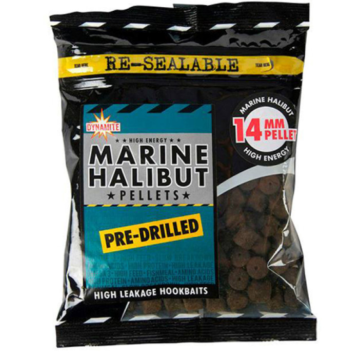 Пеллетс Dynamite Baits Pre-Drilled Marine Halibut 8mm 350g (SMDY093)