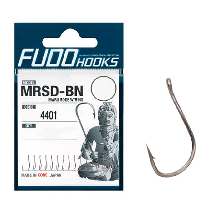 Крючки Fudo Maru Sode W/Ring Black 9 (16 шт.) (FHBN44019)