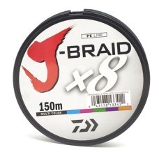 Шнур Daiwa J-Braid X8 150m Multi Color 6.0kg 0.10mm #0.8 (12755-010)