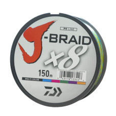 Шнур Daiwa J-Braid X8 150m Multi Color 12.0kg 0.18mm #1.5 (12755-018)