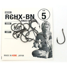 Крючки Fudo Ringed Chinu X Black 5 (12 шт.) (FHBN65015)