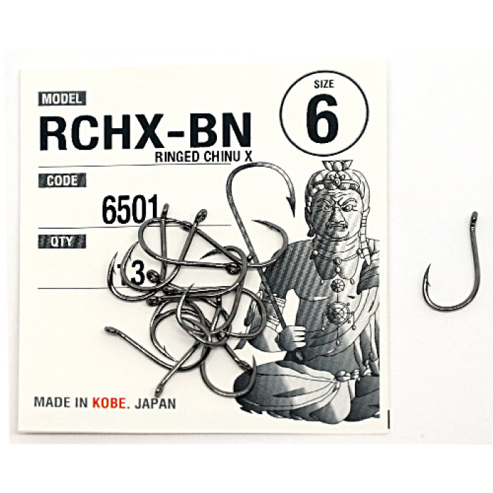 Крючки Fudo Ringed Chinu X Black 6 (13 шт.) (FH BN 6501 6)