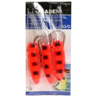 Морський монтаж Fladen Wiged Octopus Red/Black 3-hooks 10/0 (17-1416-10-0)