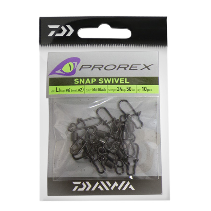 Вертлюжок з застібкой Daiwa Prorex Snap Swivel L (15408-102)