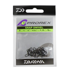 Вертлюжок з застібкою Daiwa Prorex Snap Swivel S 9kg 10pcs (15408-100)