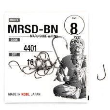 Крючки Fudo Maru Sode W/Ring Black 8 (16 шт.) (FHBN44018)