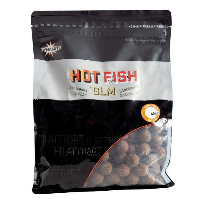 Бойлы Dynamite Baits Hot Fish & GLM 15mm 1kg (DY1008)