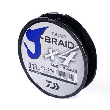 Шнур Daiwa J-Braid X4E 270m Dark Green 5.9kg 0.13mm #1.0 (12741-113)