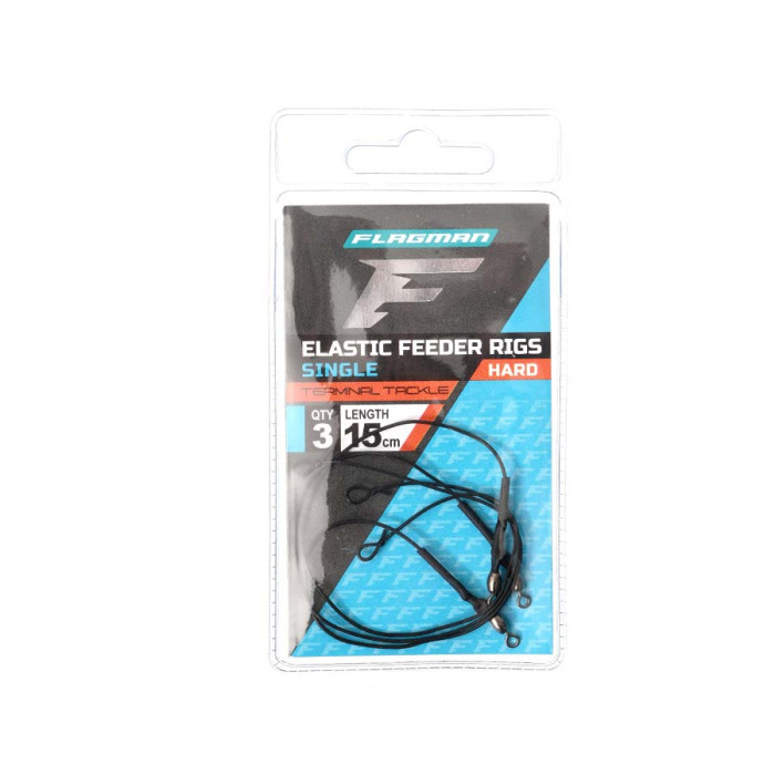 Фидерный отвод для поводка одинарный Flagman Elastic Single Feeder Rigs Hard 15см