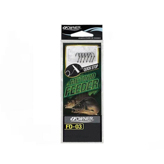 Крючок с поводком Owner Method Feeder Quick Stop FD-03 №10
