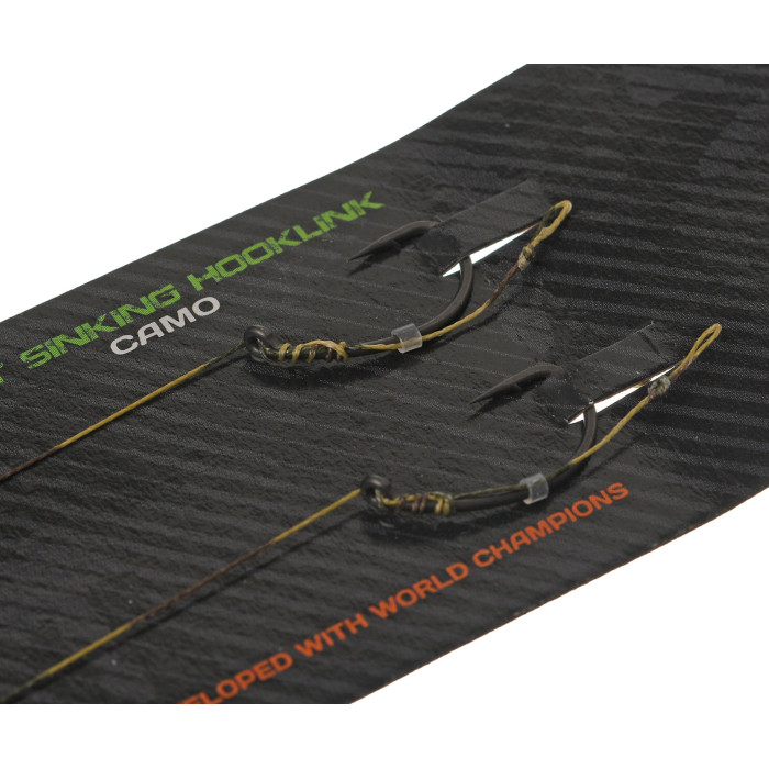 Готовий повідець Carp Pro Camo Hooklink 15см 25lb PTFE Curved Shank №6