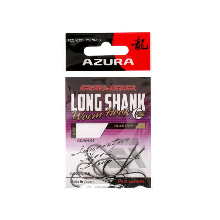 Крючки Azura Long Worm Hook №3/0
