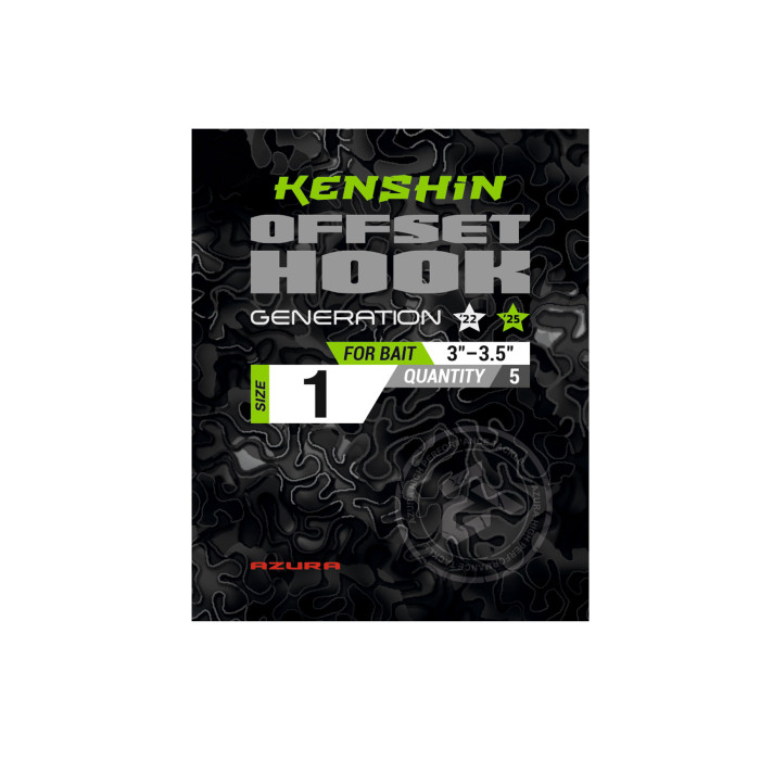 Крючки Azura Kenshin ll Offset Hook PTFE #01