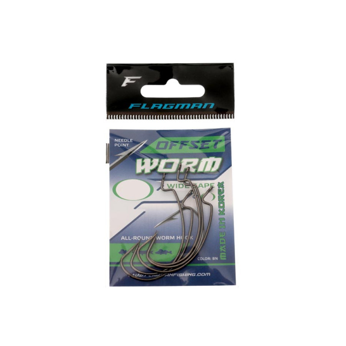 Гачок Flagman Worm Offset  №3/0