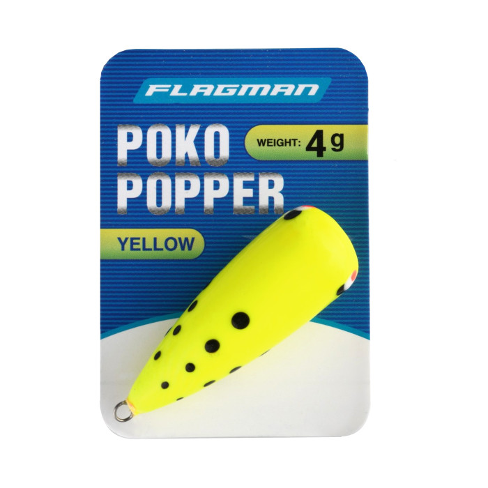 Воблер Flagman Poko Popper 4г yellow