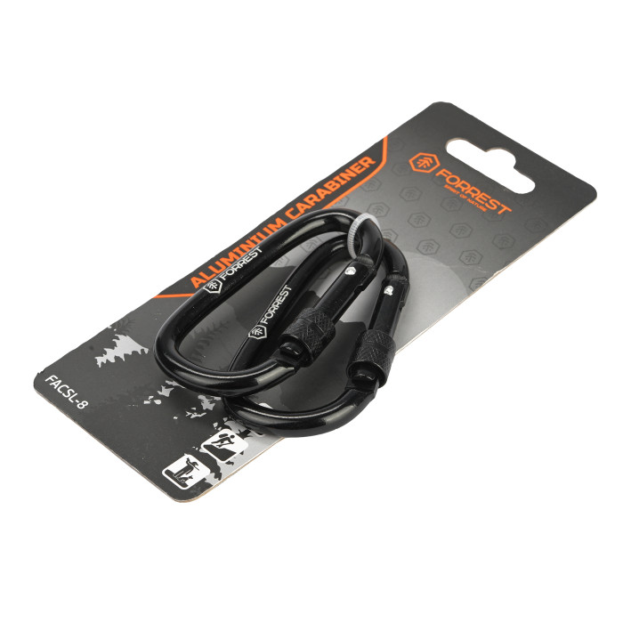 Карабін Forrest Aluminium Carabiner 8см screw-lock