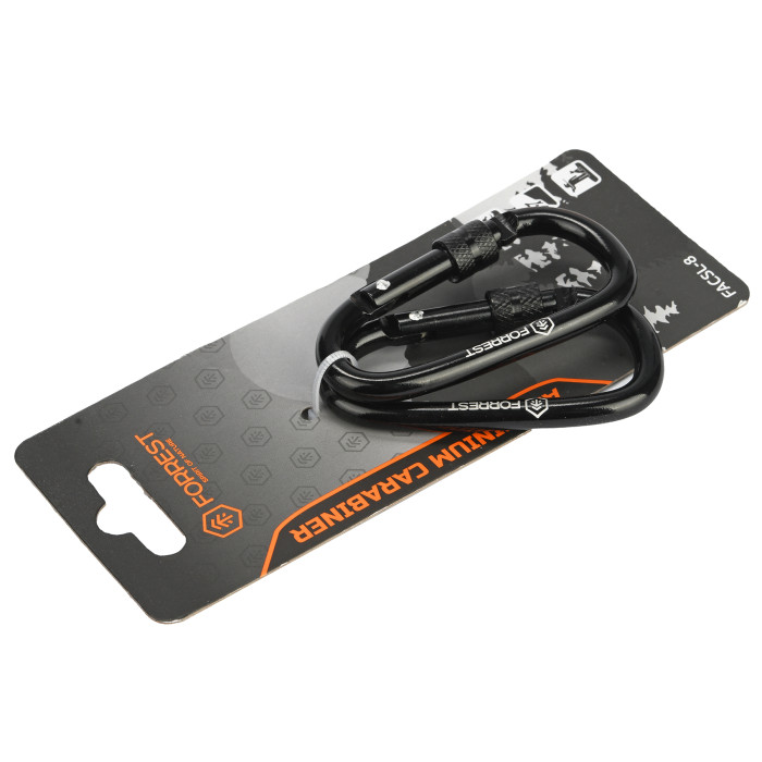 Карабін Forrest Aluminium Carabiner 8см screw-lock