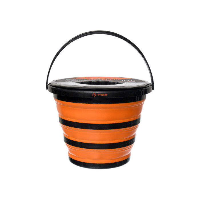 Відро силіконове з кришкою Forrest Folding Bucket Orange with cover 10л