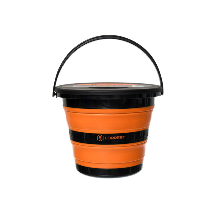 Відро силіконове з кришкою Forrest Folding Bucket Orange with cover 5л