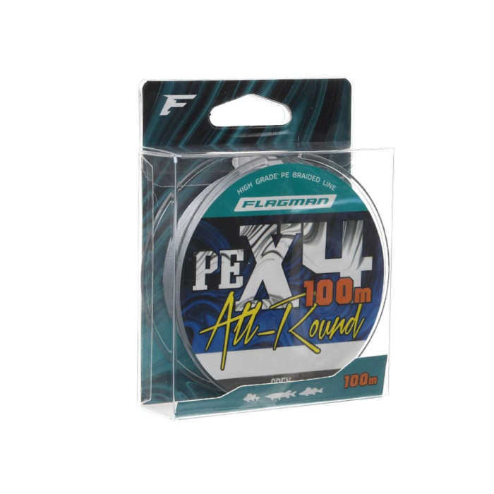 Шнур Flagman All-Round PE X-4 100м 0.08мм Grey