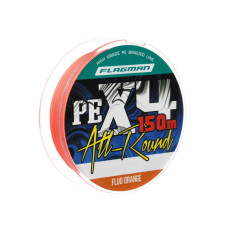 Шнур Flagman All-Round PE X-4 150м 0.32мм Fluo Orange
