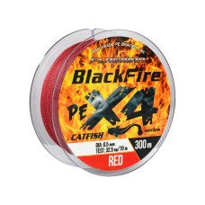 Шнур Flagman BlackFire Cat Fish PE X4 Red 300м 0.40мм
