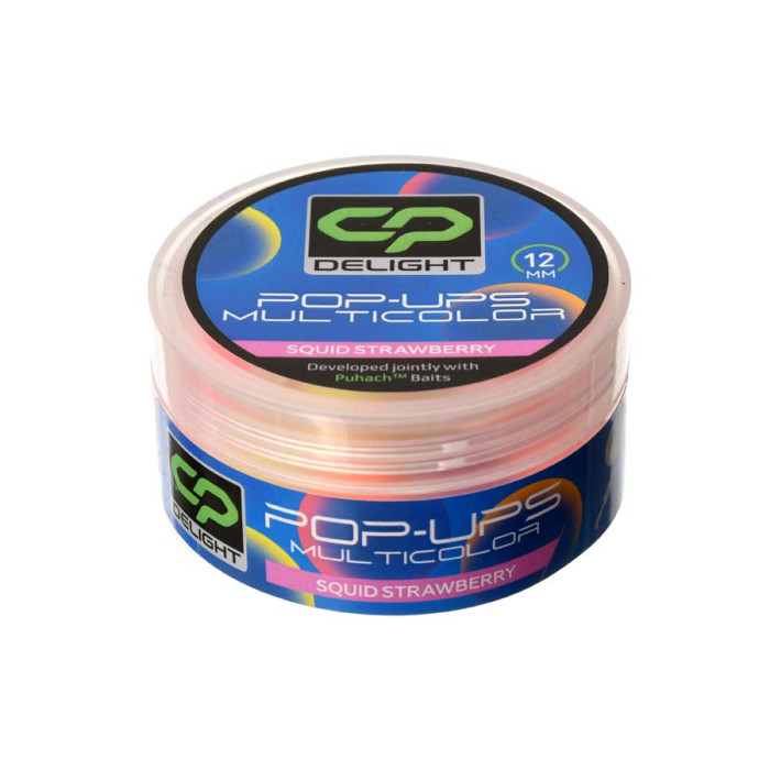 Бойли Carp Pro Delight Multicolor Pop Ups 12мм Squid Strawberry