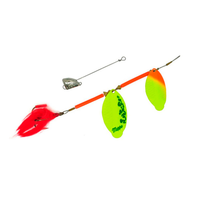 Блесна Mepps Tandem Brochet №3 27г AG/Orange-Chartreuse