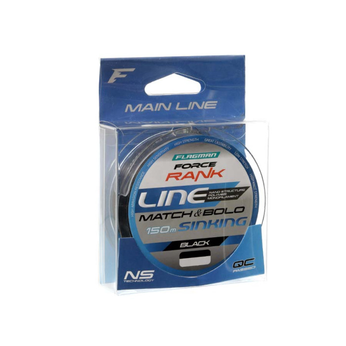 Леска Flagman Force Rank Bolo/Match Main Line Black 150м 0.18мм