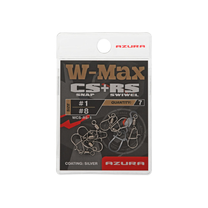Застежка с вертлюгом Azura W-Max CS Compact Snap+RS Roling Swiwel #1/#08