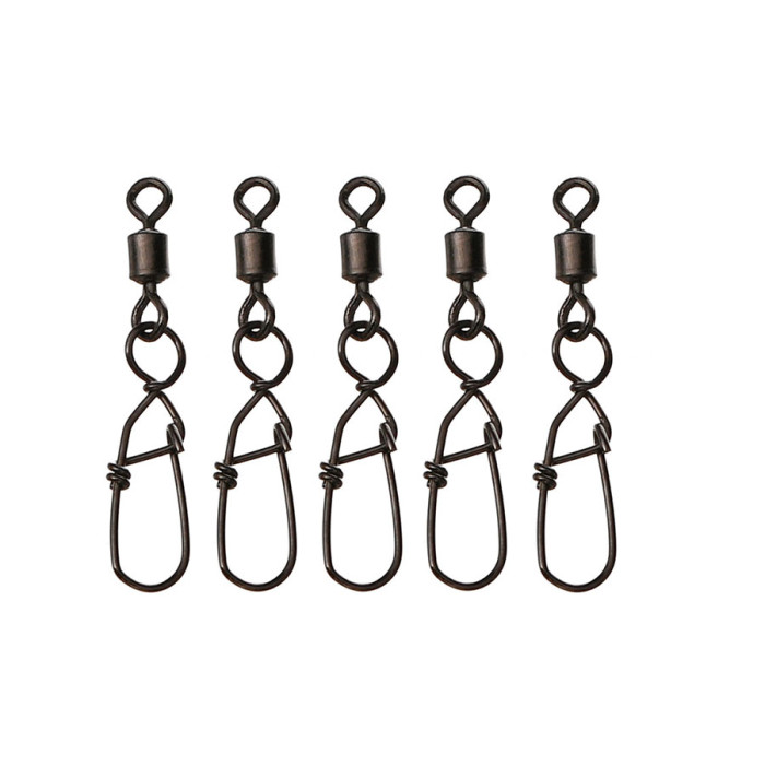 Фидерная застежка с вертлюгом Flagman Feeder German Snap Link Swivels M