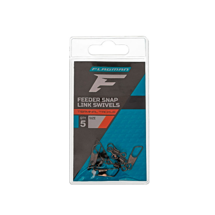 Фідерна застібка з вертлюгом Flagman Feeder Snap Link Swivels L
