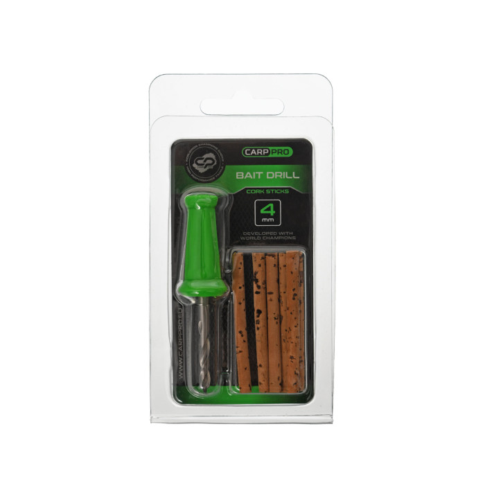 Свердло для бойлів та пробкові стіки Carp Pro Bait Drill & Cork Sticks 4мм