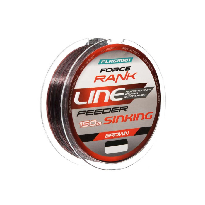 Жилка Flagman Force Rank Feeder Main Line Dark Brown 150м 0.35мм