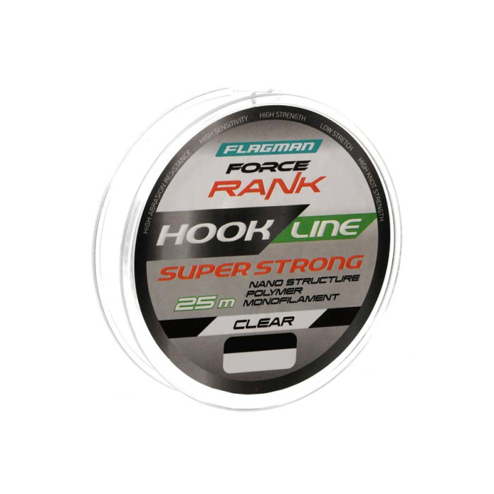 Леска Flagman Force Rank Hook Length Clear 25м 0.16мм