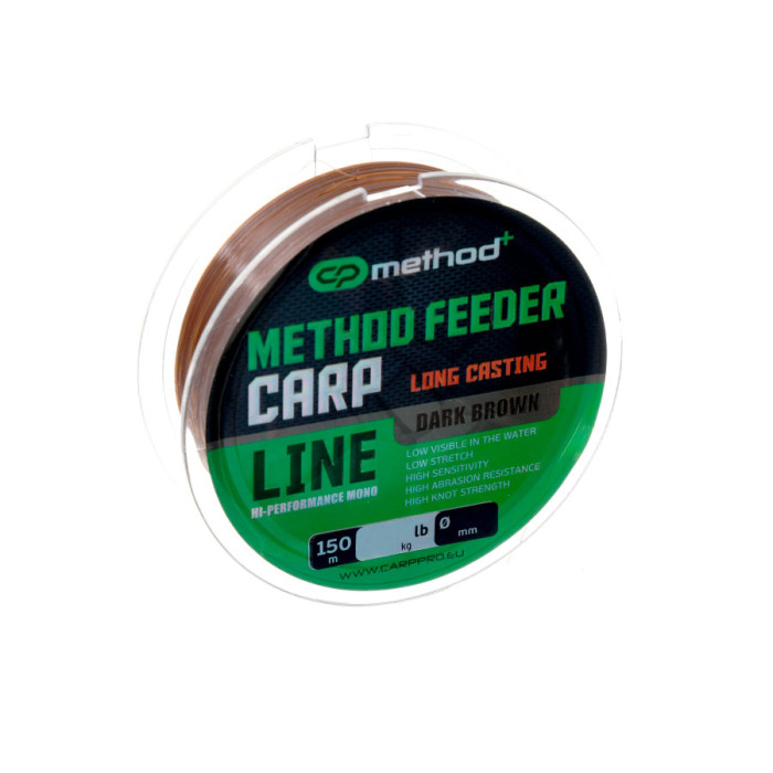 Леска Carp Pro Method+ Method Feeder Carp Dark Brown 150м 0.18мм