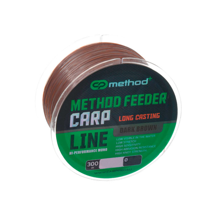 Леска Carp Pro Method+ Method Feeder Carp Dark Brown 300м 0.40мм