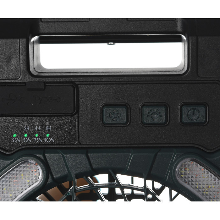 Кемпинговый вентилятор Forrest Camper Camping Solar Fan Black-Green