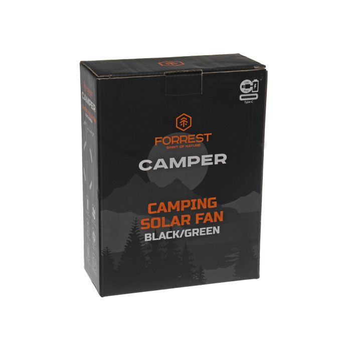 Кемпинговый вентилятор Forrest Camper Camping Solar Fan Black-Green