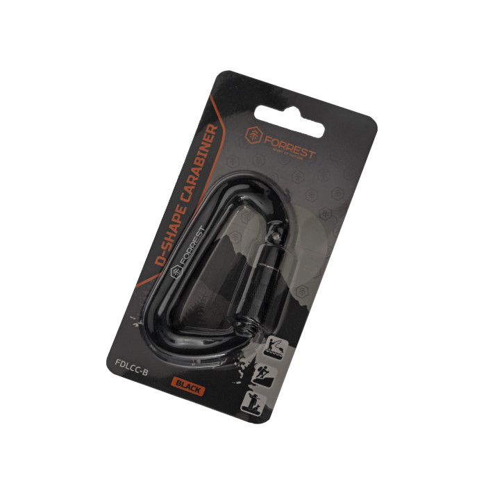 Карабин Forrest D-shape Lorck Climbing Carabiner 81x50мм Black