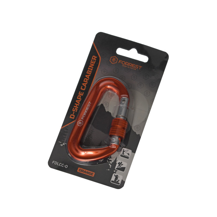 Карабин Forrest D-shape Lorck Climbing Carabiner 81x50мм Orange
