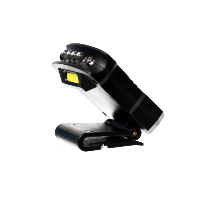 Ліхтарик налобний з кліпсою на кепку Flagman Hat Clip + Head Lamp 3+1 (sensor) з акумулятором