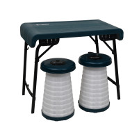 Стол с двумя стульями Forrest Camper Set x 2 LED Compact Series Green
