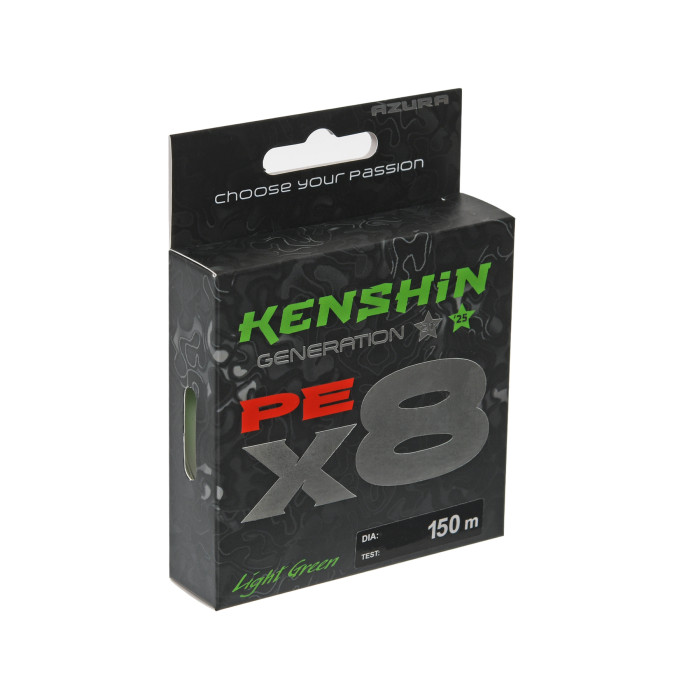 Шнур Azura '25 Kenshin X8 150м Light Green #0.8 0.148мм