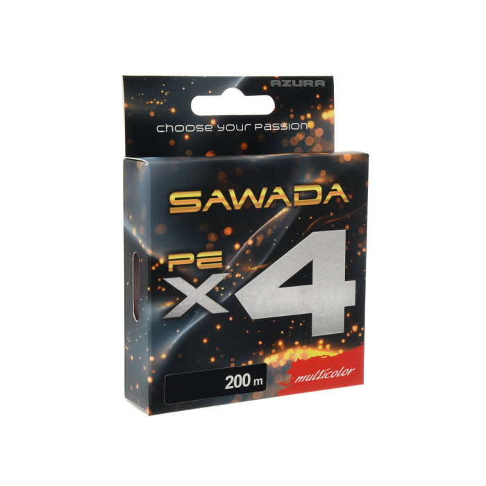 Шнур Azura '25 Sawada X4 Multicolor 200м #0.8 0.148мм