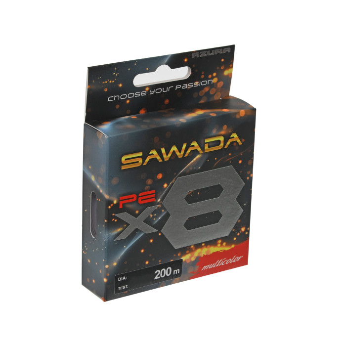 Шнур Azura '25 Sawada X8 Multicolor 200м #2 0.235мм