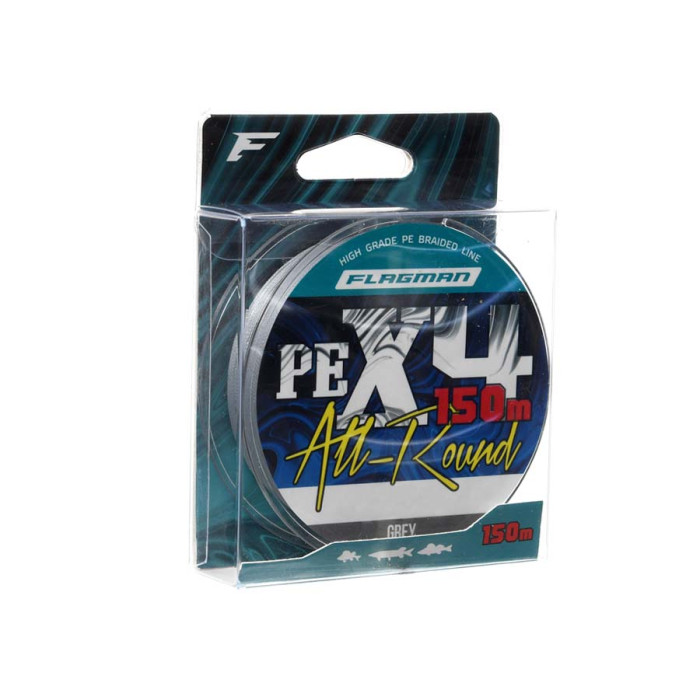 Шнур Flagman All-Round PE X-4 150м 0.32мм Grey