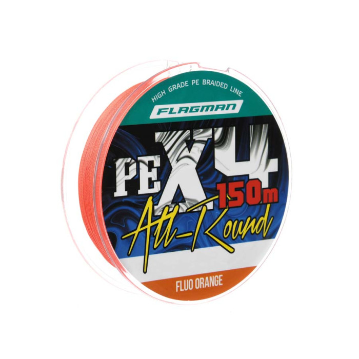 Шнур Flagman All-Round PE X-4 150м 0.16мм Fluo Orange